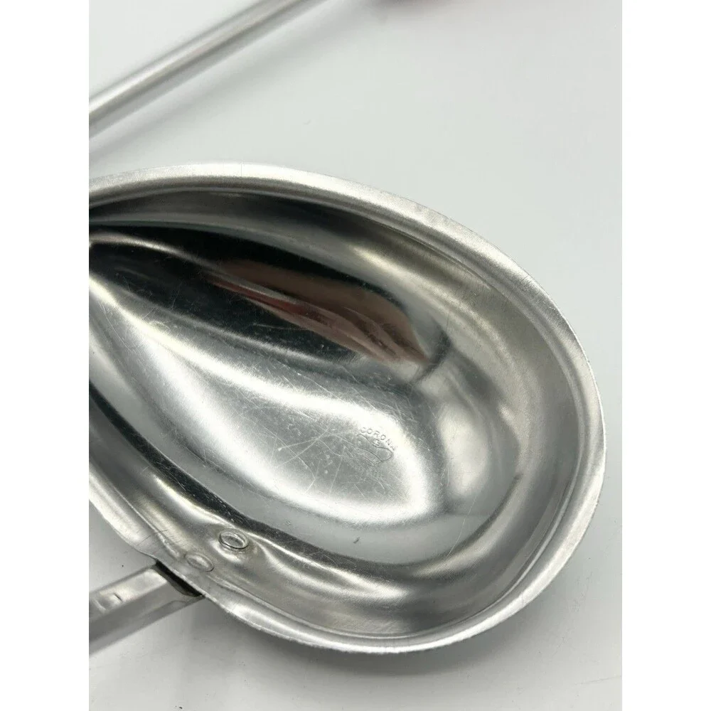 Vtg Corona Serving Spoon & Teardrop Ladle Red Bakelite Handle Stainless Steel